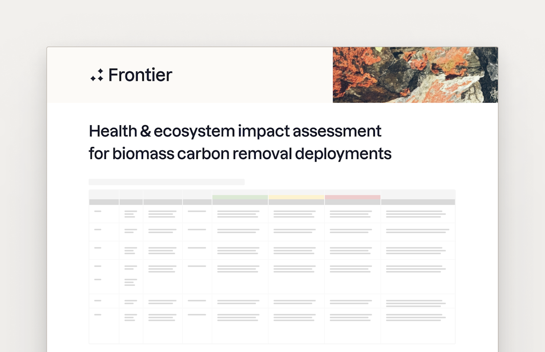 Preview for "Biomass health and ecosystem impact rubric"