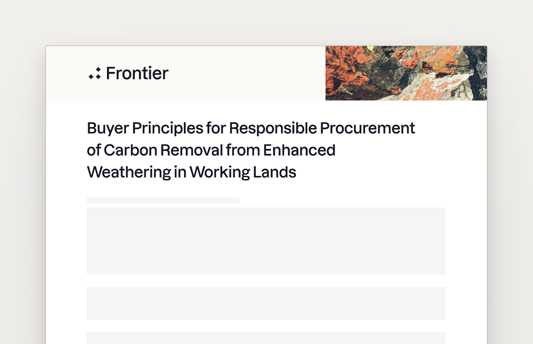 Preview for "Enhanced weathering buyer principles for responsible procurement"