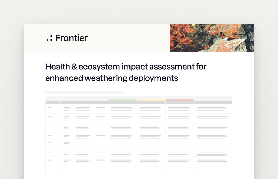 Preview for "Enhanced weathering health and ecosystem impact rubric"
