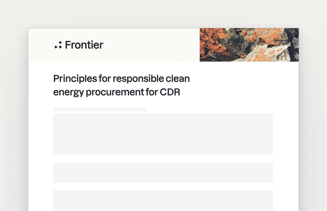 Preview for "CDR clean energy procurement principles"