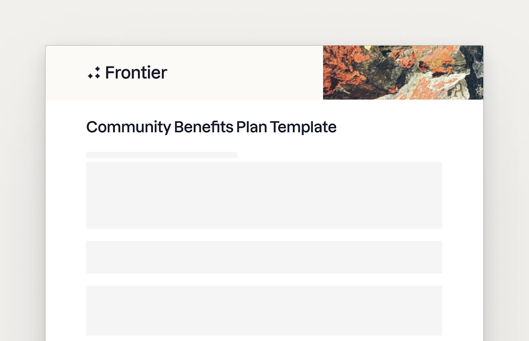 Preview for "Community benefits plan template"