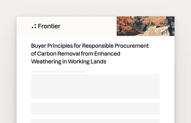 Preview for "Enhanced weathering buyer principles for responsible procurement"