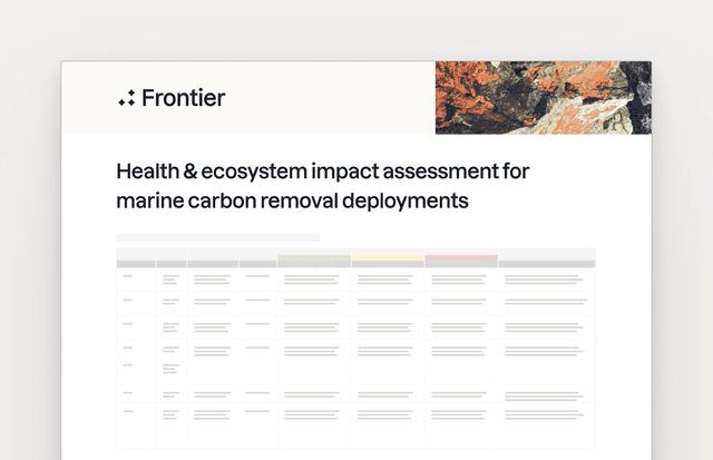 Preview for "Marine CDR health and ecosystem impact rubric"